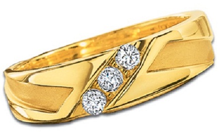 Oldalsó gyémánt jegygyűrű