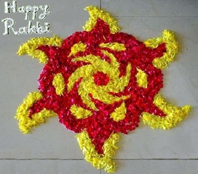 Marigold Flower Design på Raksha bandhan