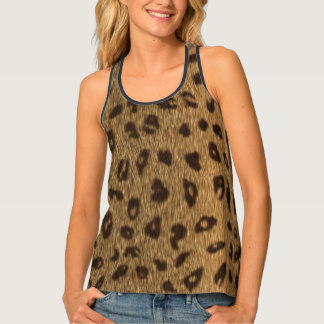 Faux Leopard Spot pels tank top