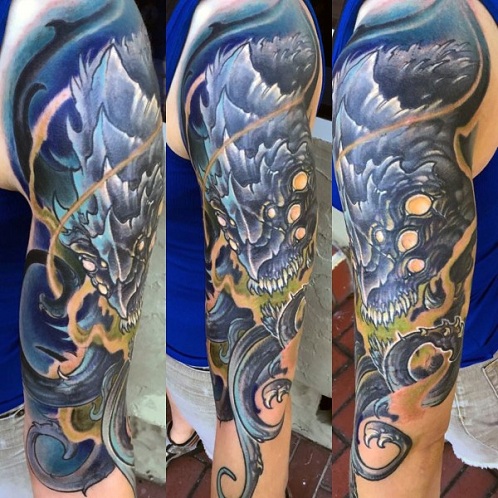Sea Monster Tattoo Design