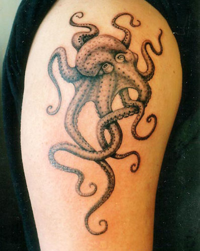 Polip stílusú tengeri tetoválás