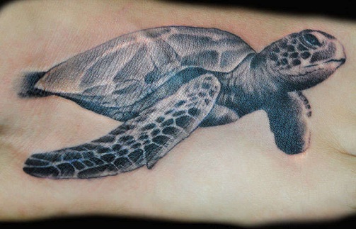 3D Tortoise tatovering