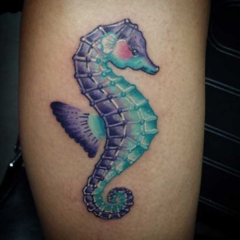 Seahorse Style Tattoo Design