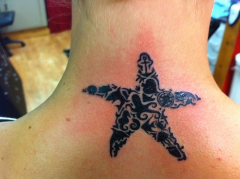 Tengeri csillag tetoválás tervezés
