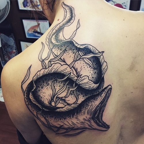 Sea Snake Creature Tattoo