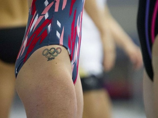 Olympiske Lege Symboler Tatovering