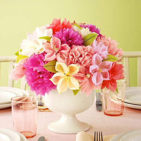 Papirblomstbuket