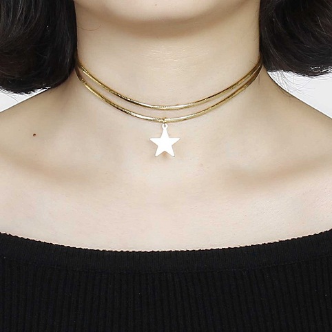 Dobbeltstrenget choker til piger