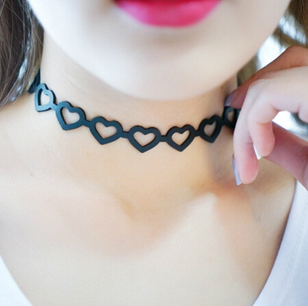 Læder choker til piger