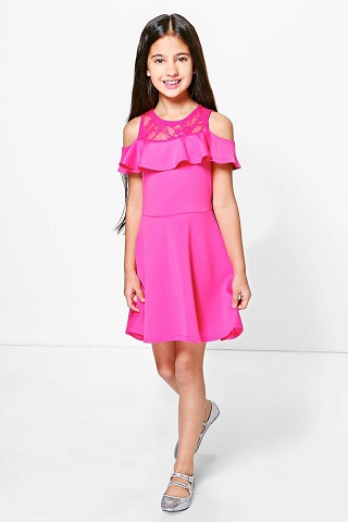 Piger Top Frill Skater Dres
