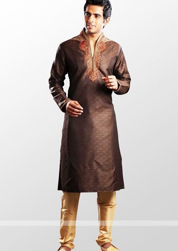 Bronz Slim Fit Kurta Pizsama