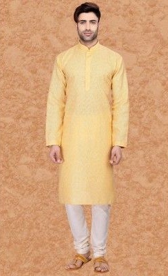 Gul eller guld Kurta pyjama