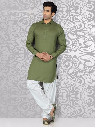 Zöld Pathani öltöny