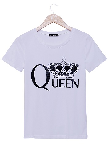 T-shirts til kvinder med dronning