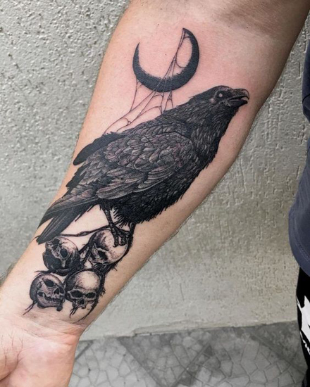 Crow Tattoo Designs til kvinder og mænd 5