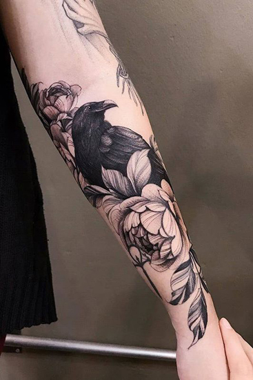 Crow Tattoo Designs til kvinder og mænd 7