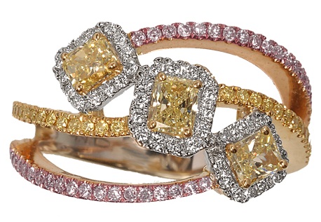 Trinity Yellow Diamond Ring Design