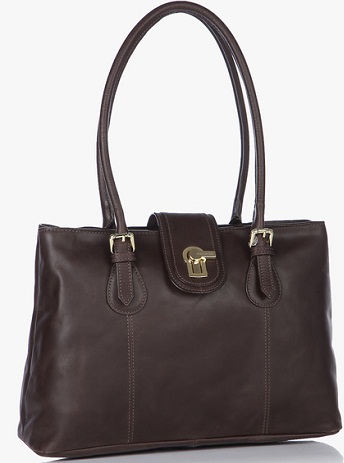 Ersa 03, Tan Leather Shoulder Bag