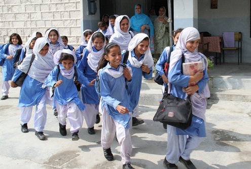 Iskolai lányok hidzsáb