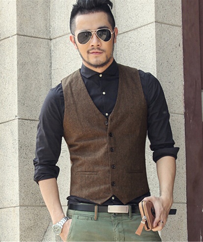 Vintage inspireret skinny suit vest