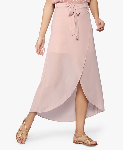 Fuchsia Tulip Midi nederdel