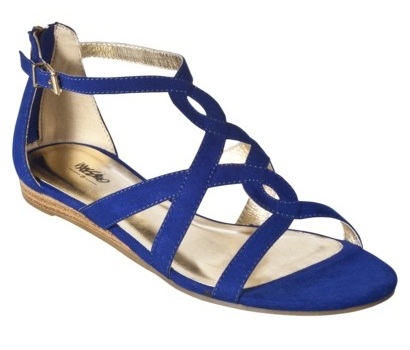 Flade formelle blå sandaler