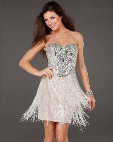 Sparkly Fringe Kjole