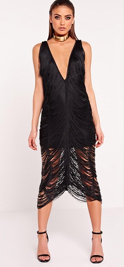 Fringe Midi ruha