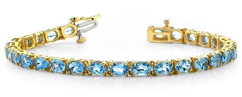 Blåt ædelsten armbånd