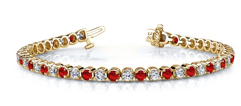 Rød ædelsten armbånd