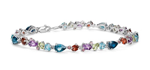 Sølv ædelsten armbånd