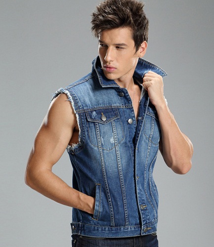 Casual vest i denim