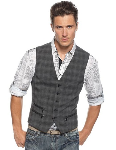 Plaid Casual Vest