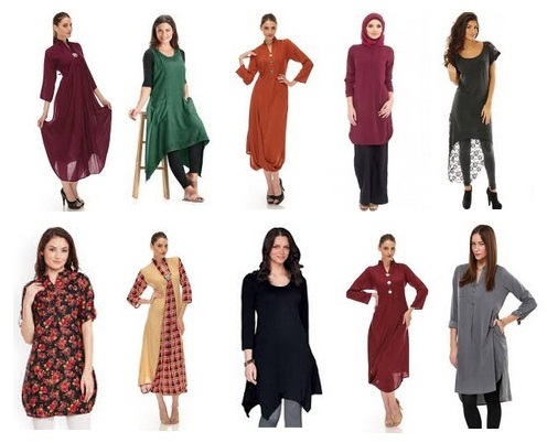 Stilfulde lange tunika -toppe til kvinder i Indien