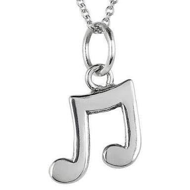 Platinum Musical Note Locket