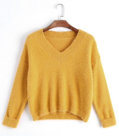 Pullover med V -hals