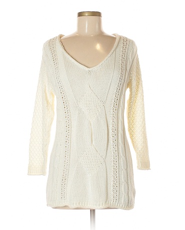 Sweater med kabelstrik