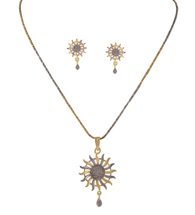 Sun Pendel Sølv Mangalsutra Design