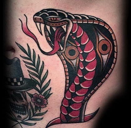 Traditionelt mønster Cobra Tattoo