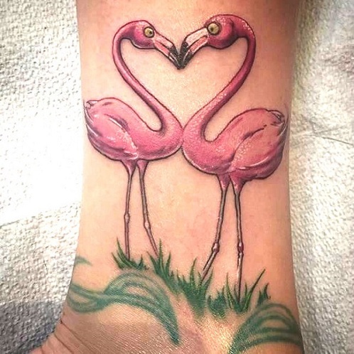 Fantastisk Flamingo Tattoo Design