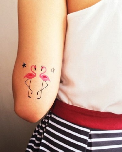 Párok Flamingo Tattoo Design