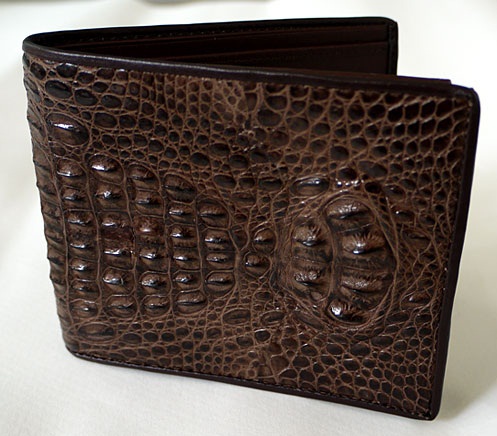 Brown Horn Back Crocodile Wallet