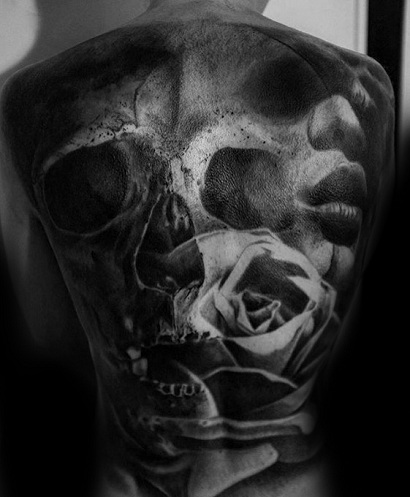 Death and Demon Surrealism Tattoo