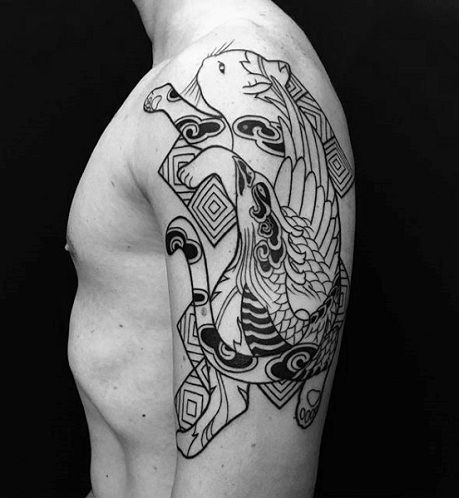 Állattípusú szürrealizmus tetoválás