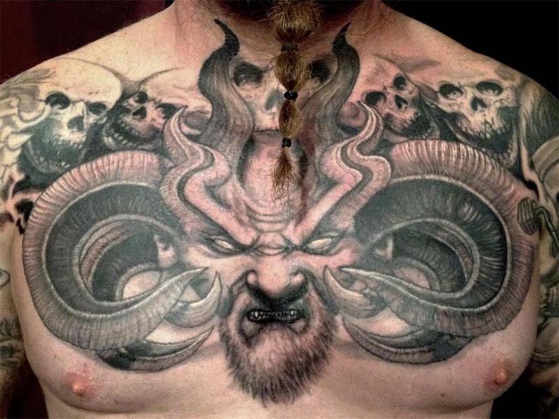 Ördög szürrealizmus tetoválás