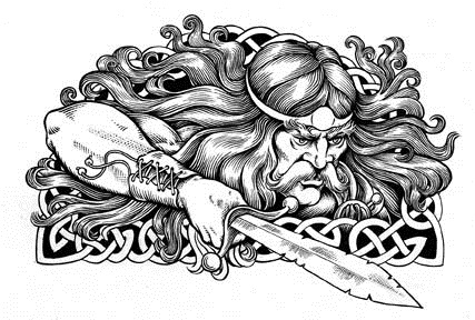 Keltisk kriger tribal tatoveringsdesign