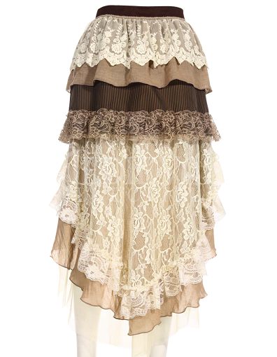 Tiered Layered Lace Nederdel