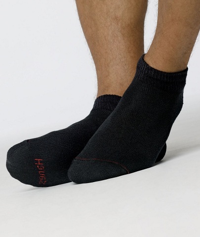 Low Cut Hanes sorte sokker til mænd