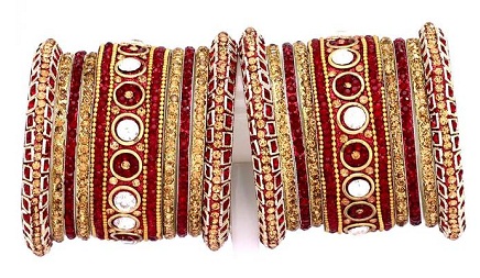 Gujarati og Rajasthani Bridal Bangle Sets