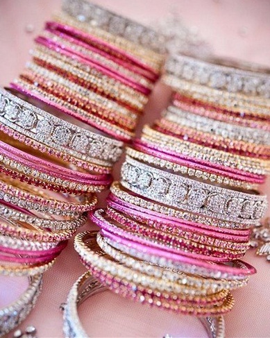 Bridal Bangle sæt i krystaller
